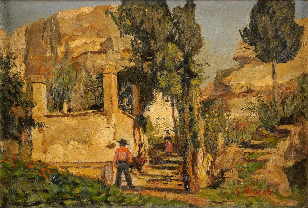 Syracuse, vintage artwork by Georg Macco, 12x8" (A4) Poster