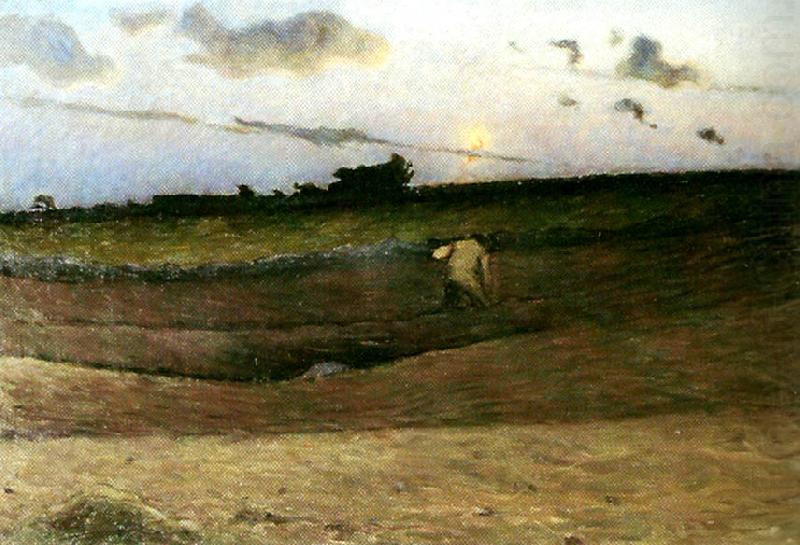 September Evening, vintage artwork by Nils Kreuger, 12x8" (A4) Poster