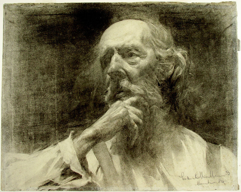 A Bearded Old Man - Study by Frederick William MacMonnies,A3(16x12")Poster