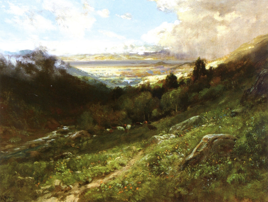 After the Storm: Nature Refreshed and Revived, vintage artwork by William Keith, 12x8" (A4) Poster
