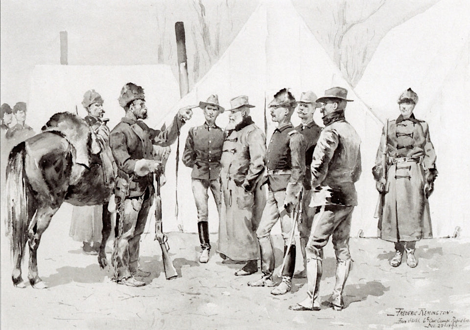 l Carr Receiving the Report of a Scout by Frederic Remington,A3(16x12")Poster