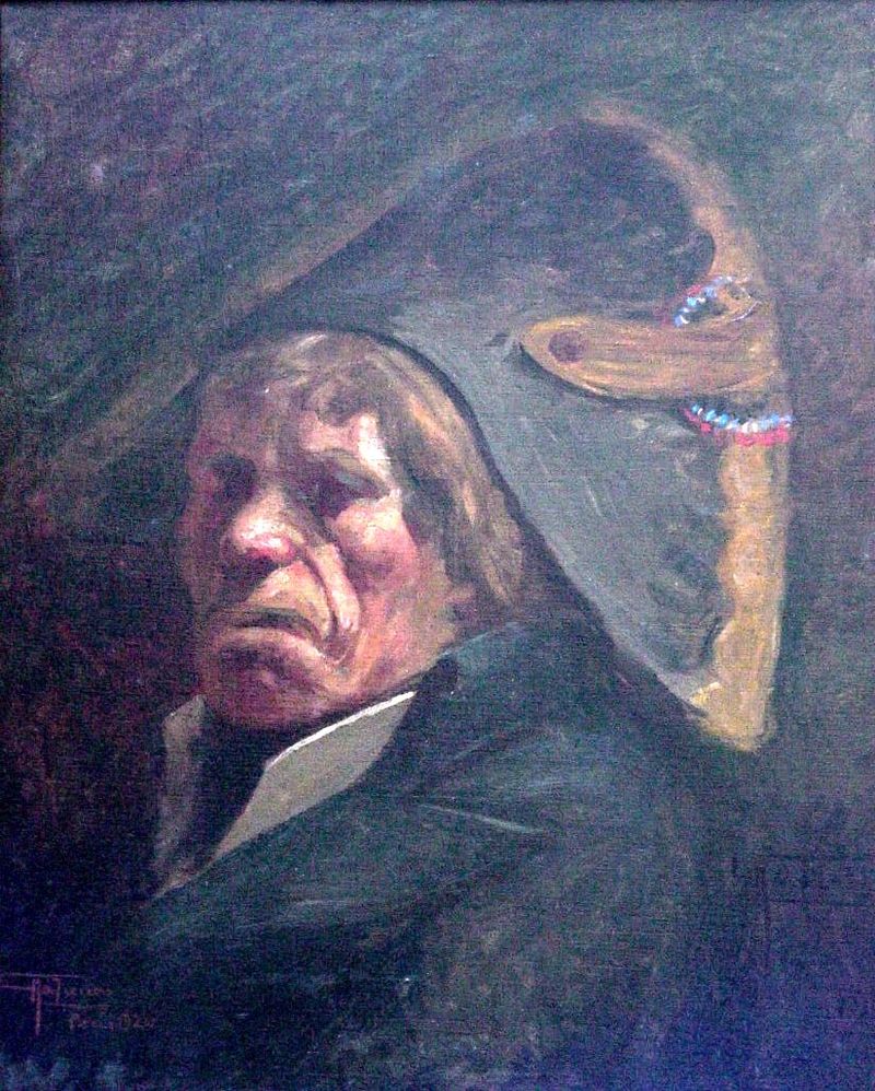 The Fourty-Eight Year-Old Man, vintage artwork by Antonio Parreiras, 12x8" (A4) Poster