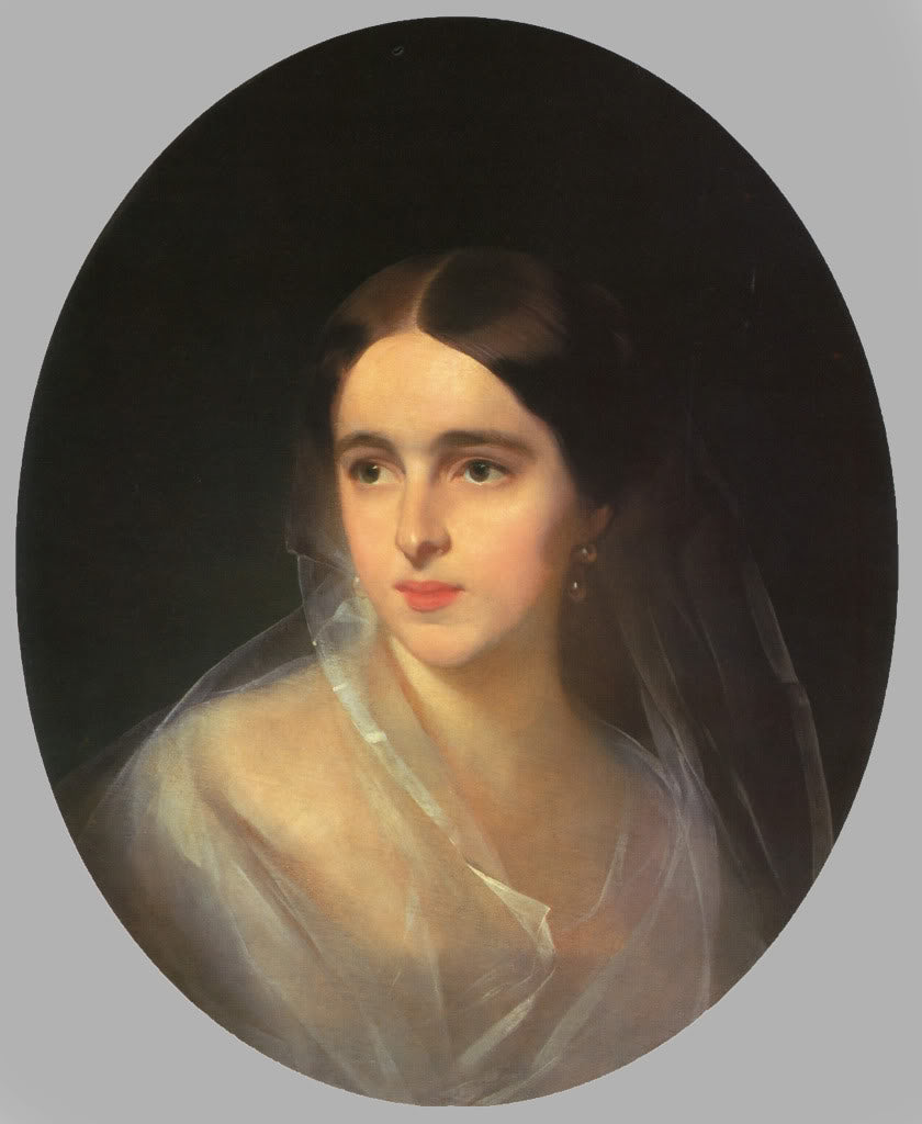 Portrait of N.N. Lanskaya, vintage artwork by Ivan Makarov, 12x8" (A4) Poster