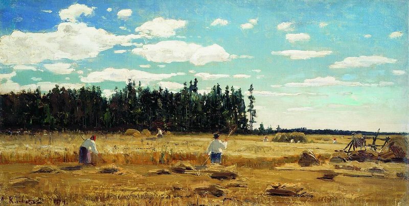 In the Field, vintage artwork by Julius Klever, 12x8" (A4) Poster