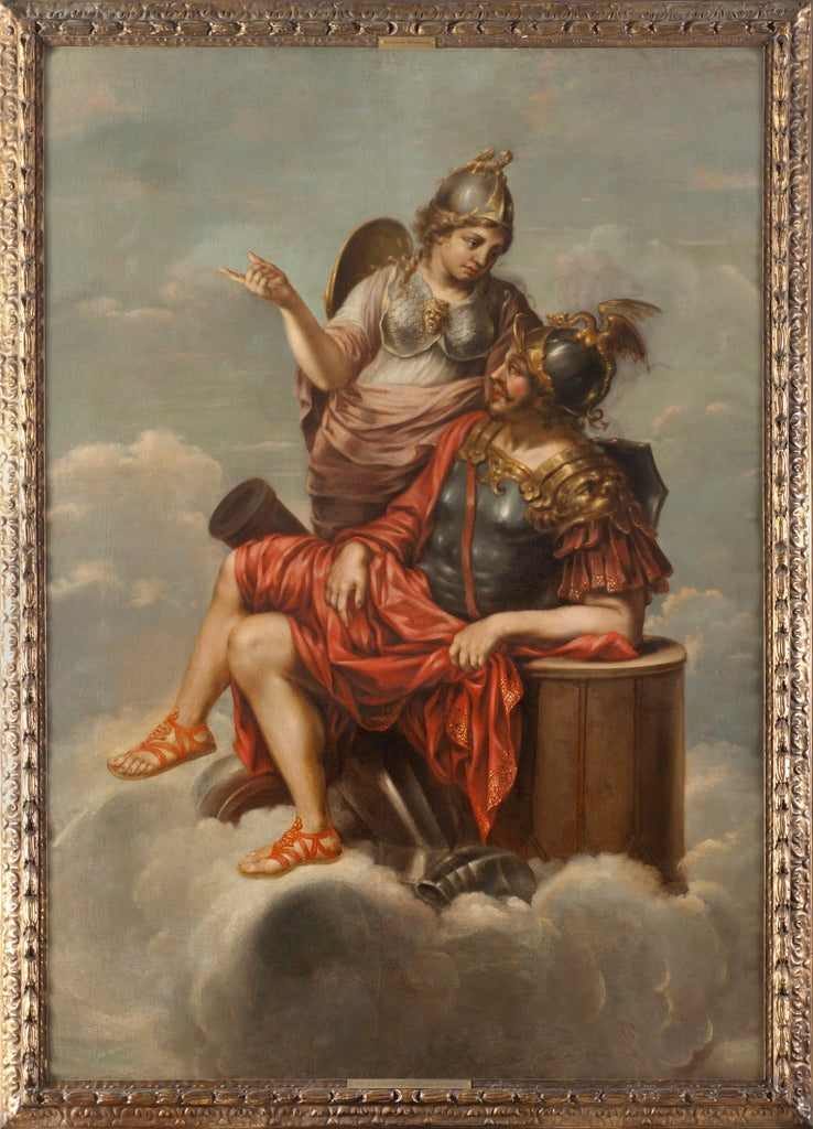 Mars and Minerva, vintage artwork by David Klocker Ehrenstrahl, 12x8" (A4) Poster