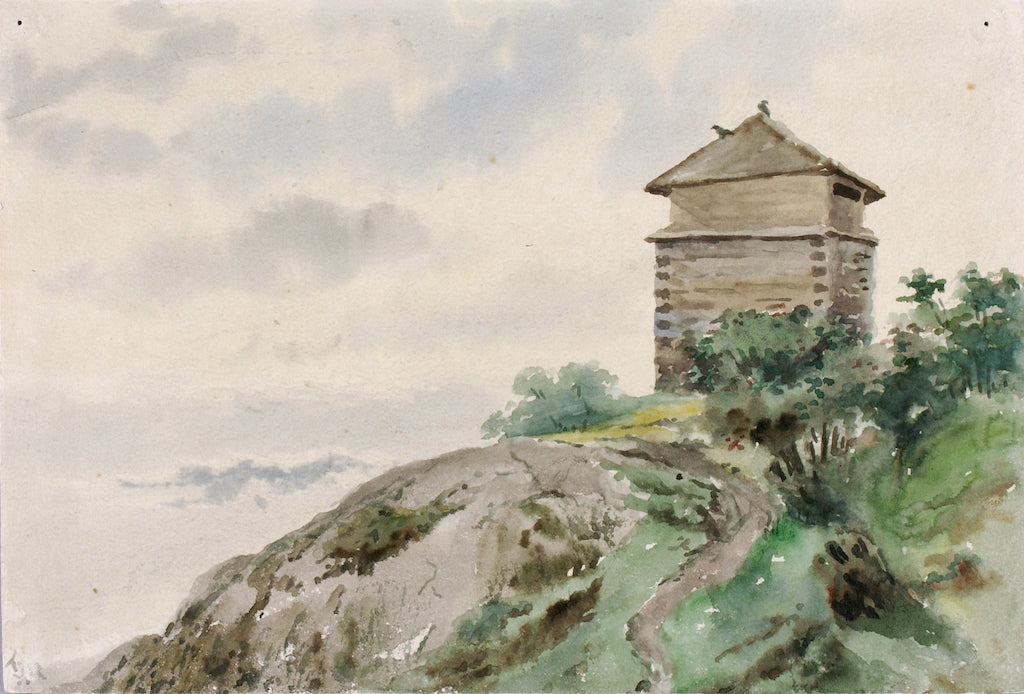 Block House, Alaska, 1887, vintage artwork by Theodore J. Richardson, 12x8" (A4) Poster