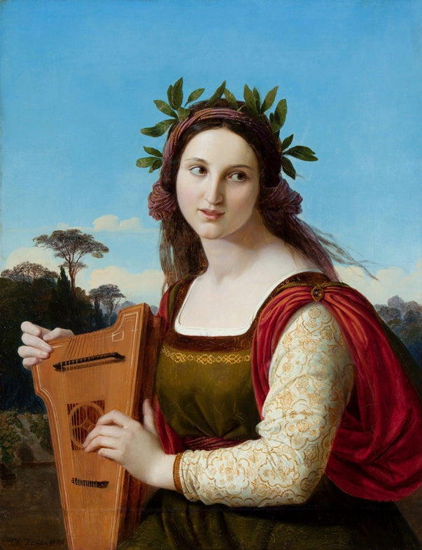 Allegorie der Musik, vintage artwork by Christian Köhler, A3 (16x12") Poster Print