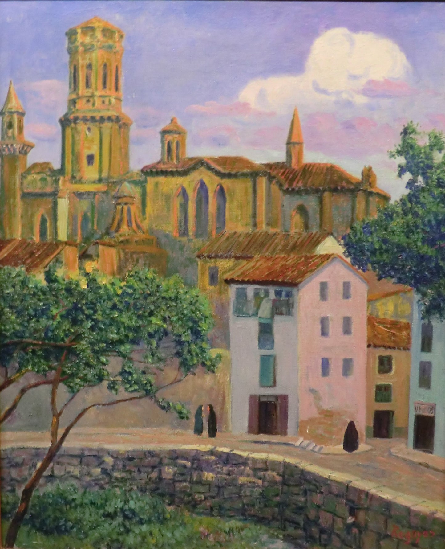 The Cathedral of Tudela, vintage artwork by Dario de Regoyos Y Valdes, 12x8" (A4) Poster