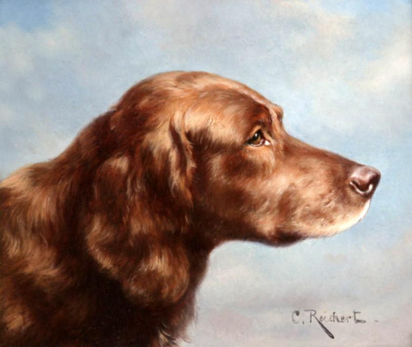Irish Setter, vintage artwork by Carl Reichert, 12x8" (A4) Poster