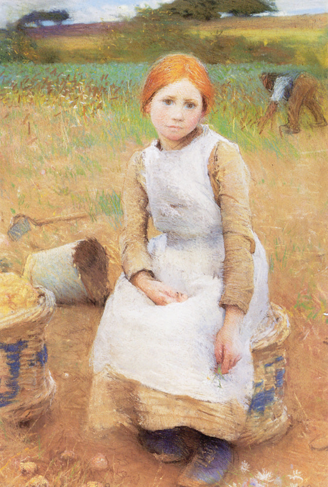 Little Rose, vintage artwork by Sir George Clausen, R.A., R.W.S., R.I., 12x8" (A4) Poster