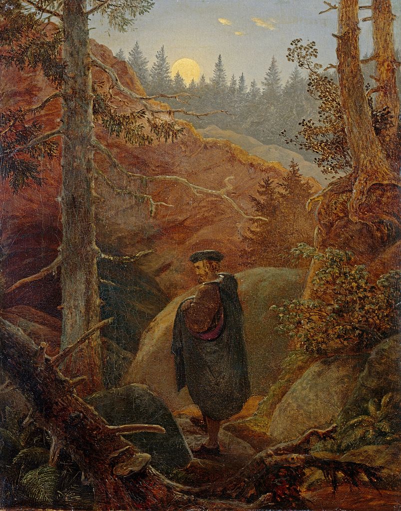 Faust in the Mountains, vintage artwork by Carl Gustav Carus, 12x8" (A4) Poster