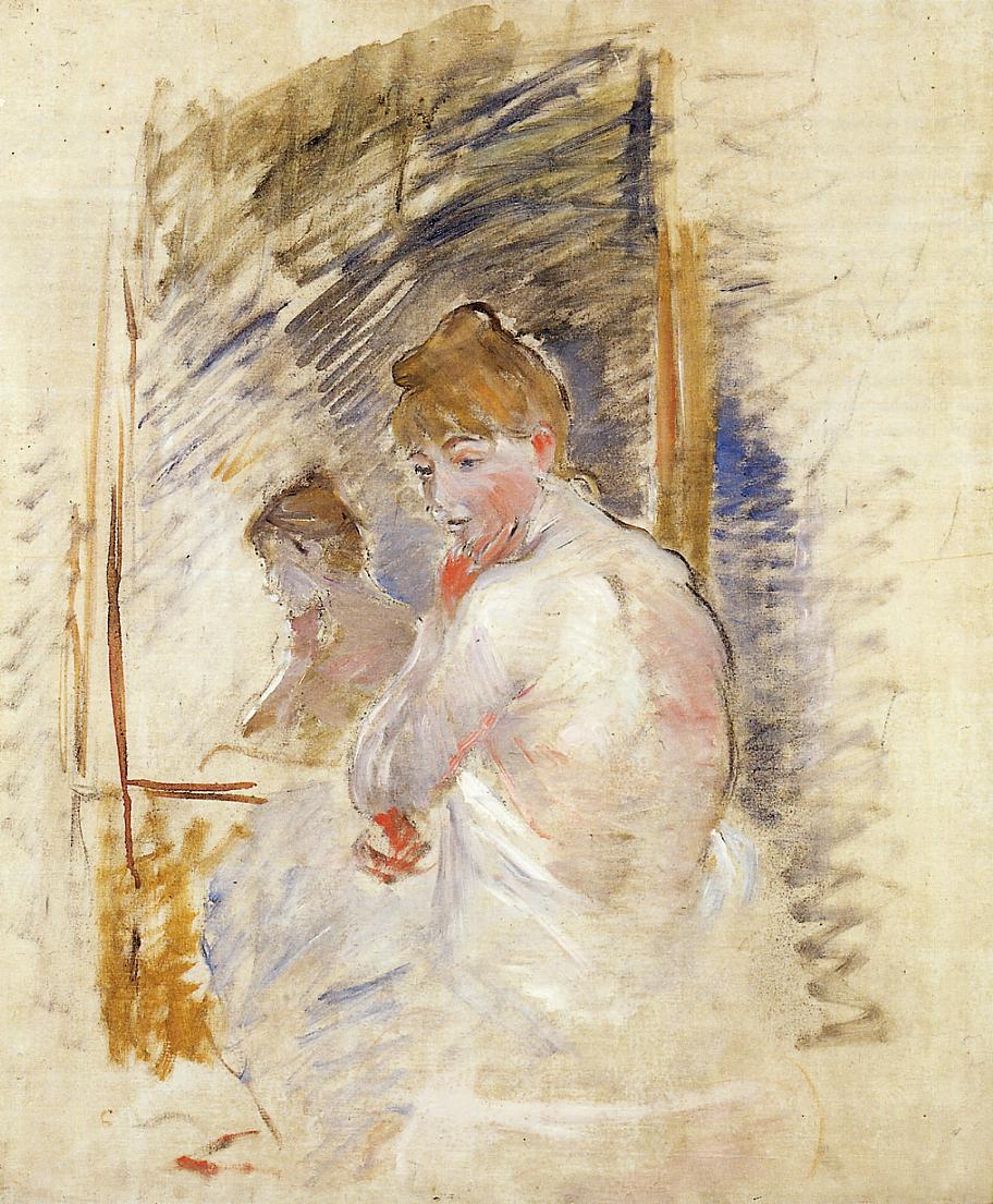 Getting out of Bed, vintage artwork by Berthe Morisot, 12x8" (A4) Poster