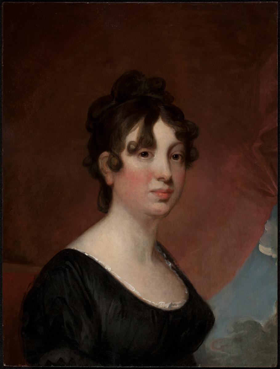 Betsey Bender Greenough, Mrs. David Greenough, vintage artwork by Gilbert Stuart, 12x8" (A4) Poster
