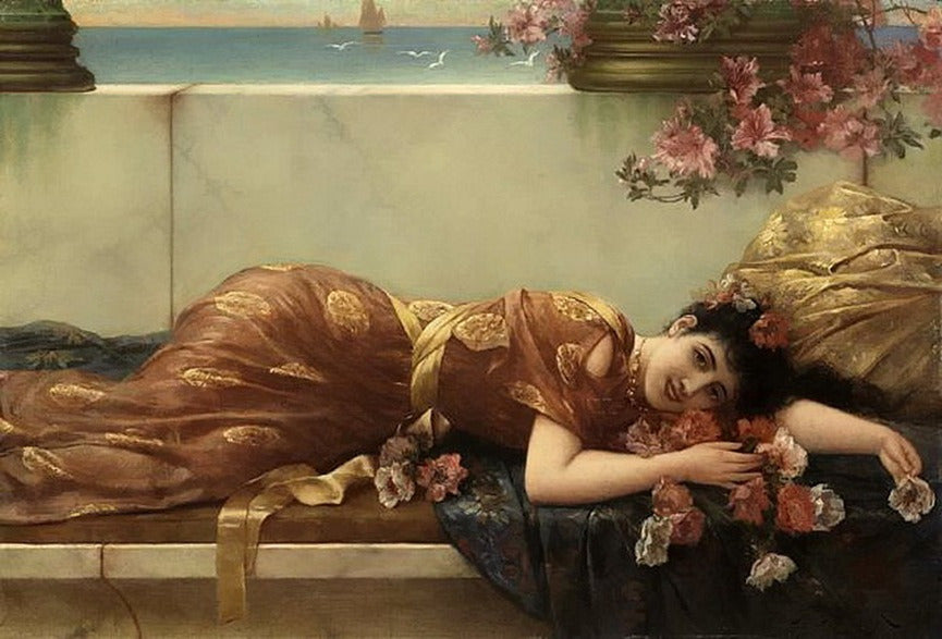 Reclining Beauty by Emile Eisman-Semenowsky,A3(16x12")Poster