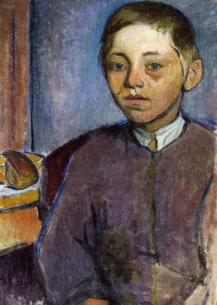 Breton Boy with Bread by Wladyslaw Slewinski,A3(16x12")Poster