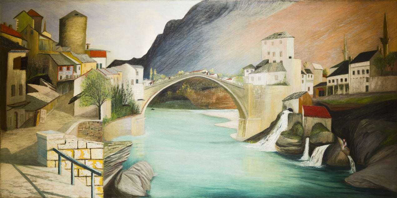 Roman Bridge in Mostar by Tivadar Csontvary Kosztka,A3(16x12")Poster