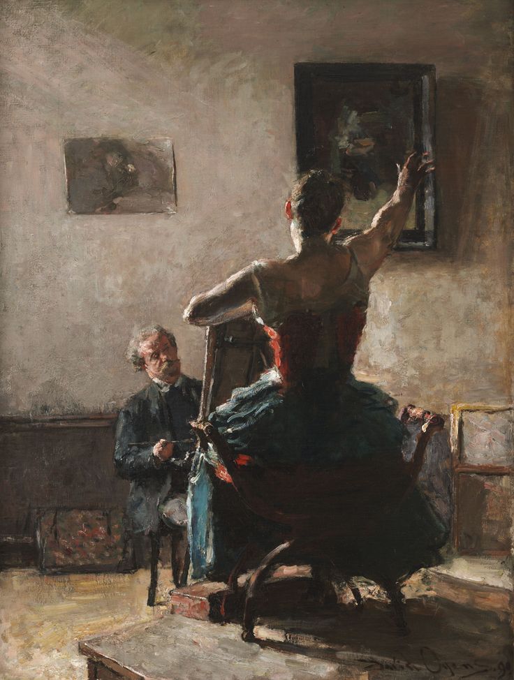 La Pose, vintage artwork by David Oyens, 12x8" (A4) Poster