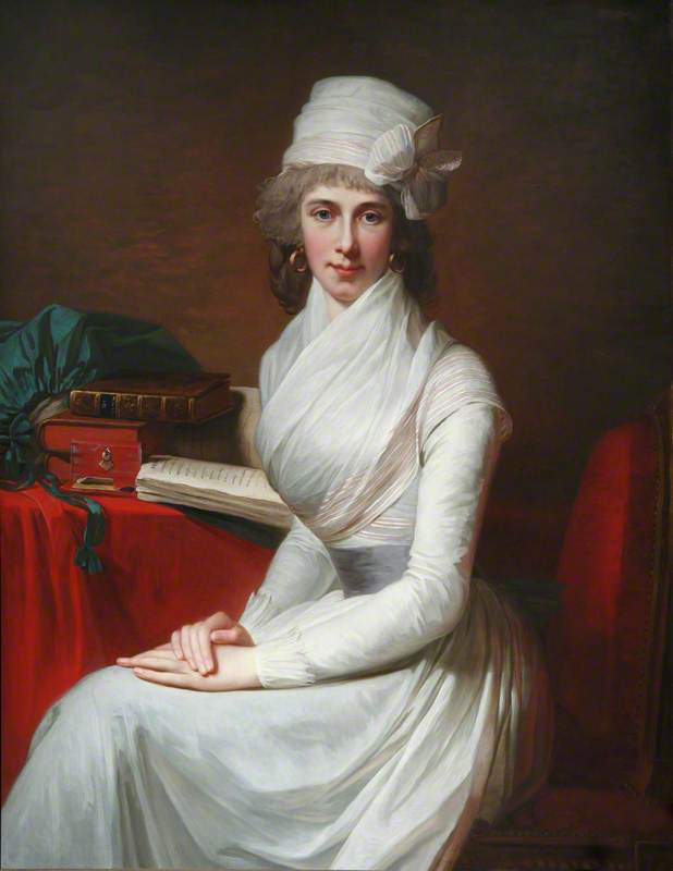 Catherine Eliza Cobbe, the Honourable Mrs Henry Pelham, vintage artwork by Jean Laurent Mosnier, 12x8" (A4) Poster