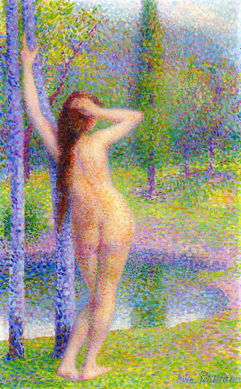 Bather Fixing Her Hair by Hippolyte Petitjean,A3(16x12")Poster