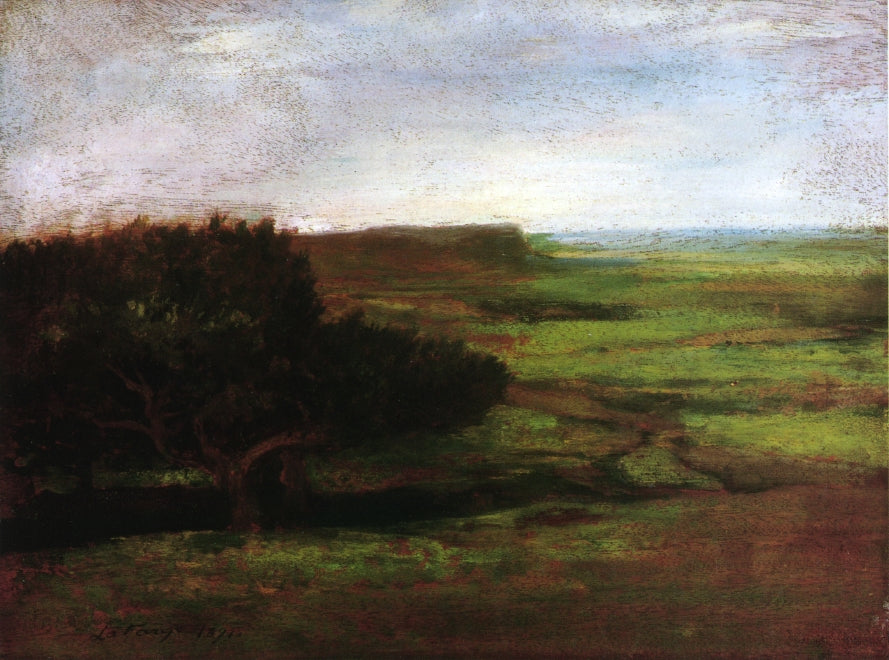 Evening Study, New Port, R. I., vintage artwork by John La Farge, 12x8" (A4) Poster