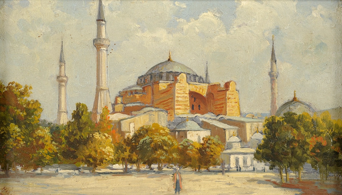 The Sultan Ahmed Mosque by Halil Pasa,A3(16x12")Poster