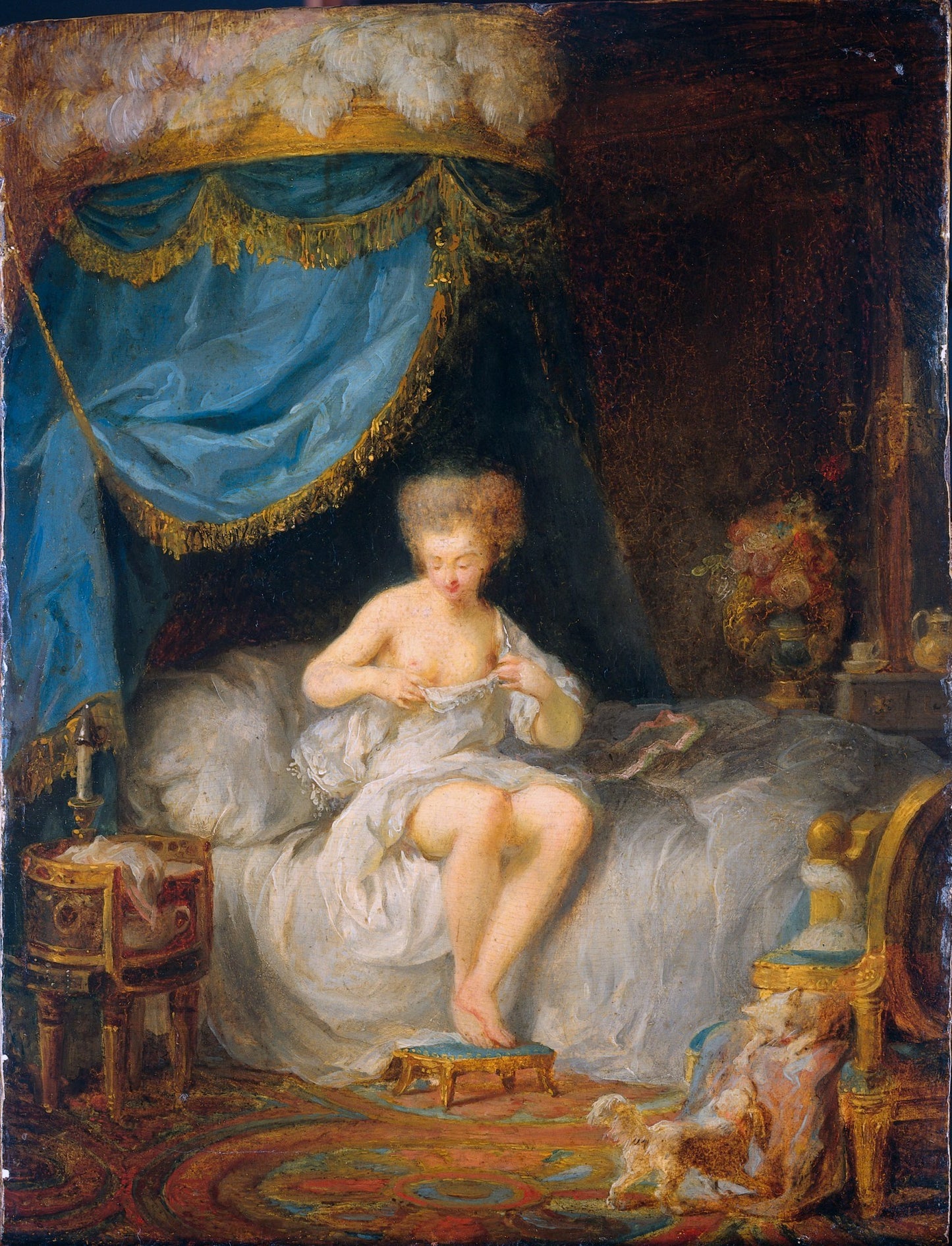 Evening Toilet, vintage artwork by Jean-Frederic Schall, 12x8" (A4) Poster