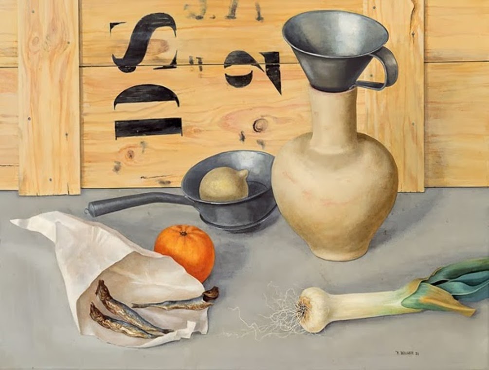 Still Life with Sprats by Rudolf Wacker,16x12(A3) Poster