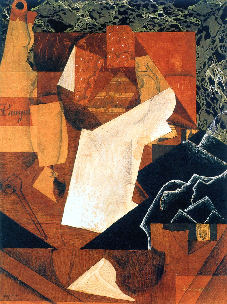 The Bunch of Grapes by Juan Gris,16x12(A3) Poster