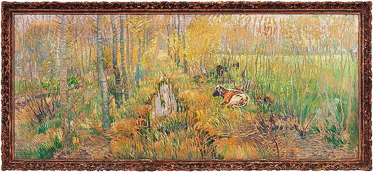 A Motif from the Giverny Area, vintage artwork by Václav Radimský, 12x8" (A4) Poster