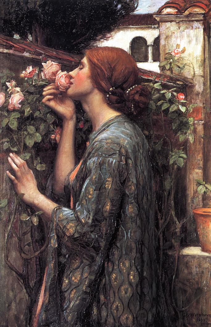 The Soul of the Rose, vintage artwork by John William Waterhouse, 12x8" (A4) Poster