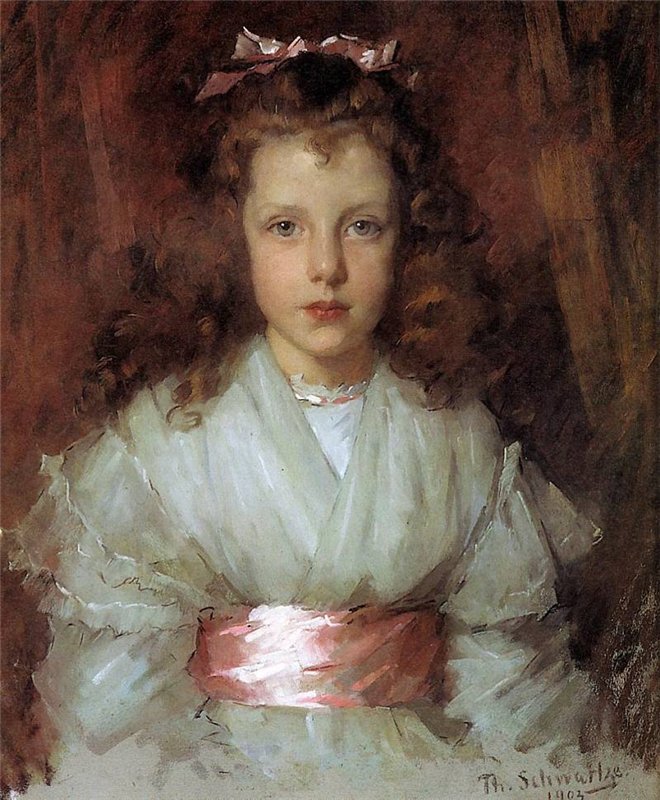 Portrait of Geradine Marguerite van Hardenbroek, vintage artwork by Therèse Schwartze, 12x8" (A4) Poster