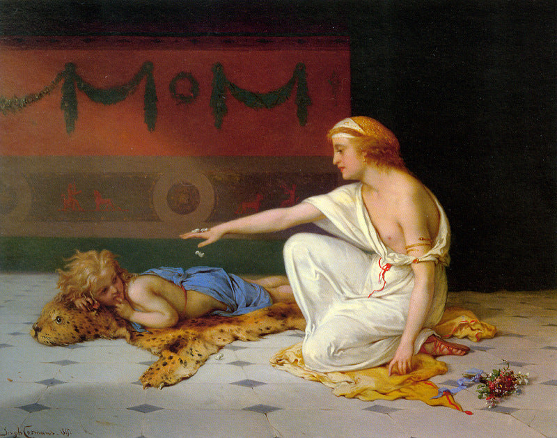 An Afternoons Amusement, vintage artwork by Pierre Olivier Joseph Coomans, A3 (16x12") Poster Print