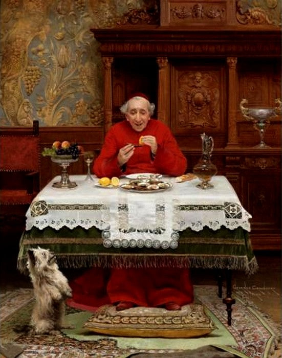 Private Indulgence, vintage artwork by Georges Croegaert, 12x8" (A4) Poster