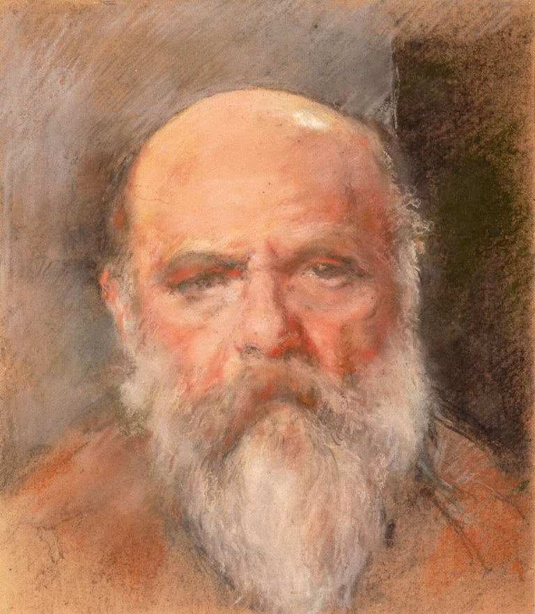 Self Portrait at the End of Life, vintage artwork by Ker Xavier Roussel, 12x8" (A4) Poster