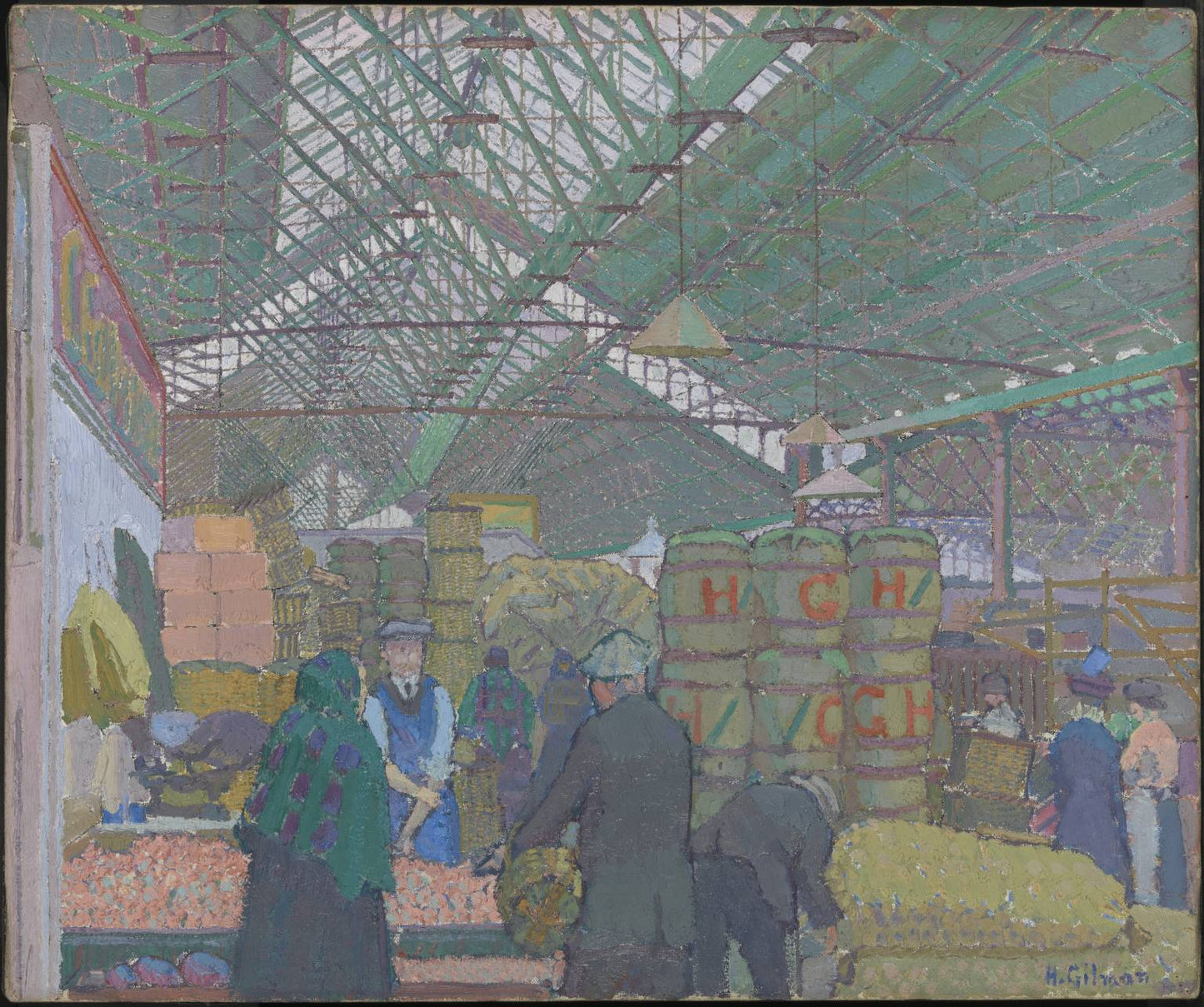 Leeds Market by Harold Gilman,16x12(A3) Poster