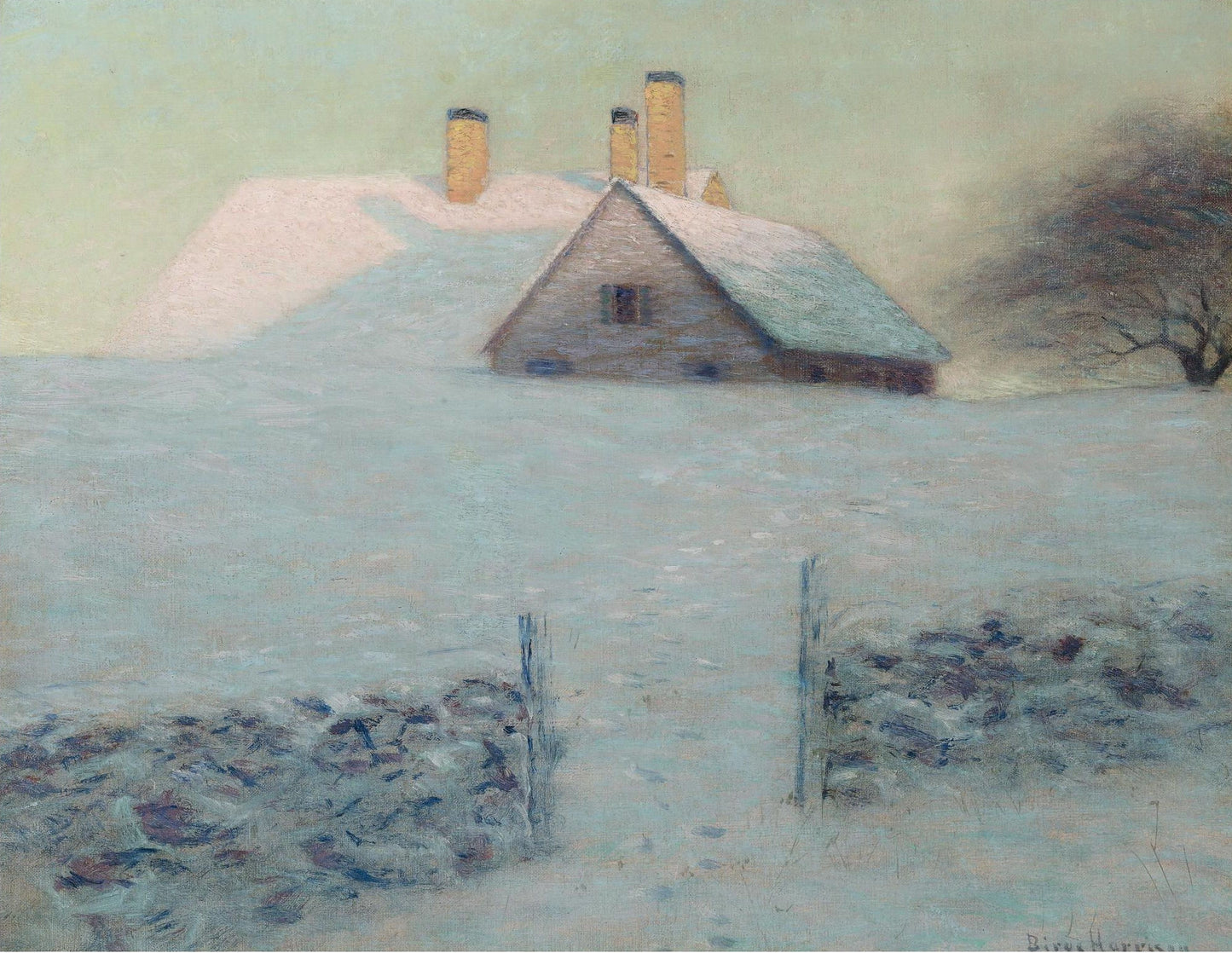 Snowy Day by Lowell Birge Harrison,A3(16x12")Poster