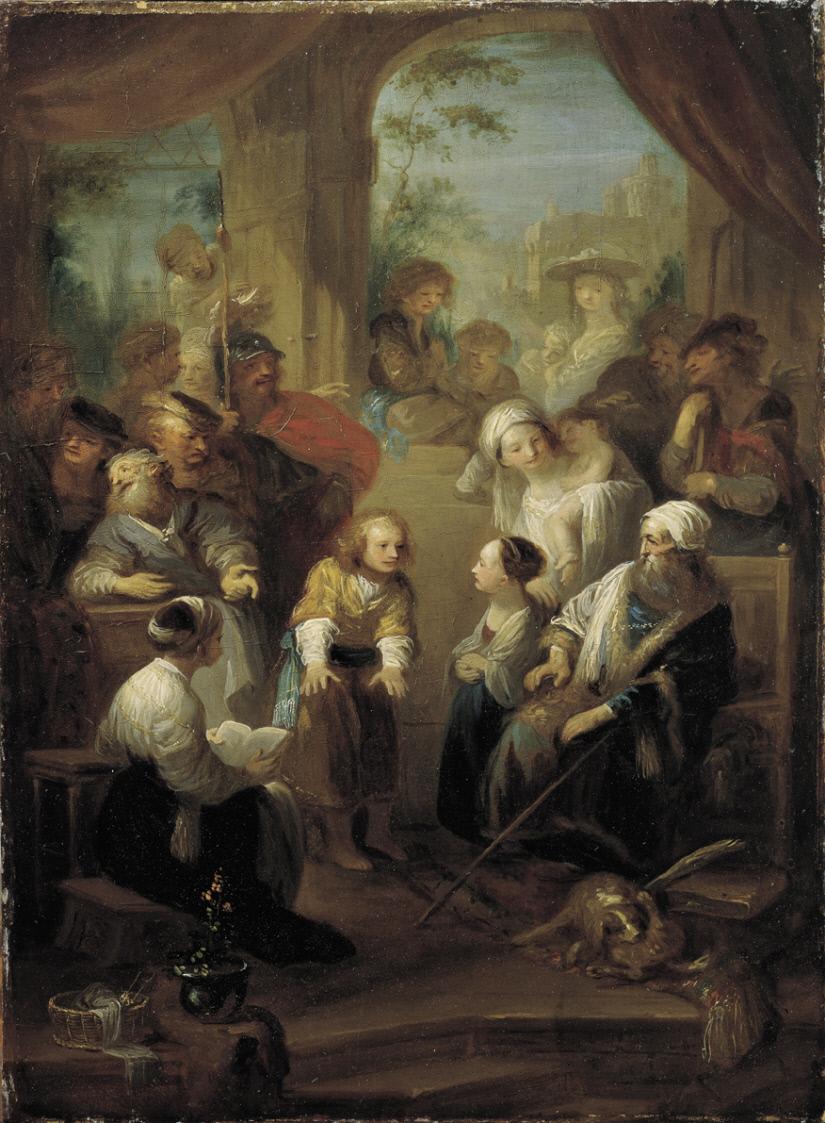 Joseph Tells his Dreams, vintage artwork by Franz Anton Maulbertsch, 12x8" (A4) Poster