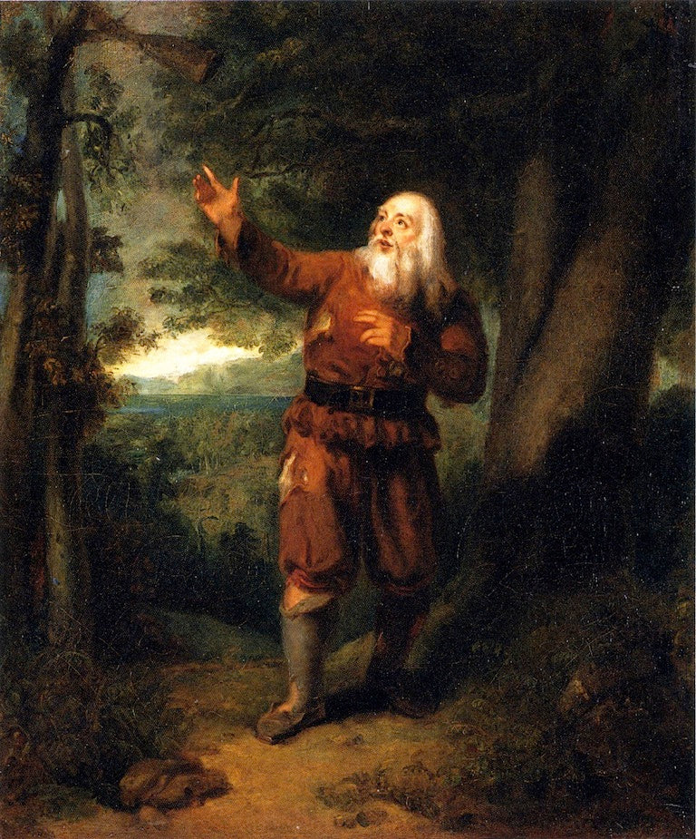 James Henry Hackett as Rip Van Winkle, vintage artwork by Henry Inman, A3 (16x12") Poster Print