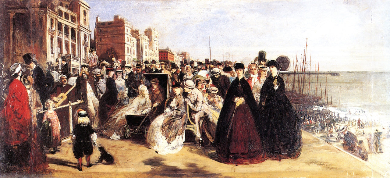 Brighton Front, vintage artwork by Abraham Solomon, 12x8" (A4) Poster