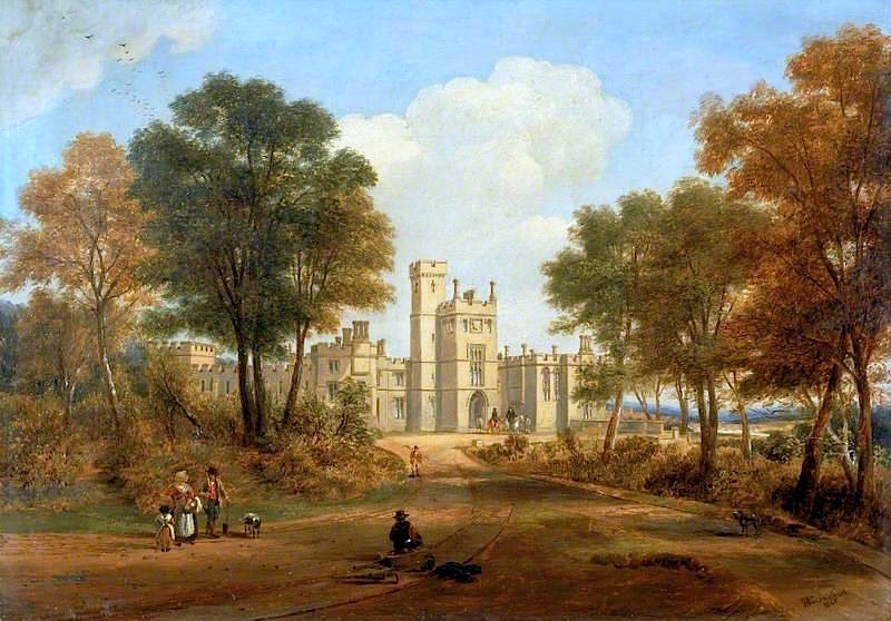 The Entrance to Beaufront Castle, vintage artwork by John Wilson Carmichael, A3 (16x12") Poster Print