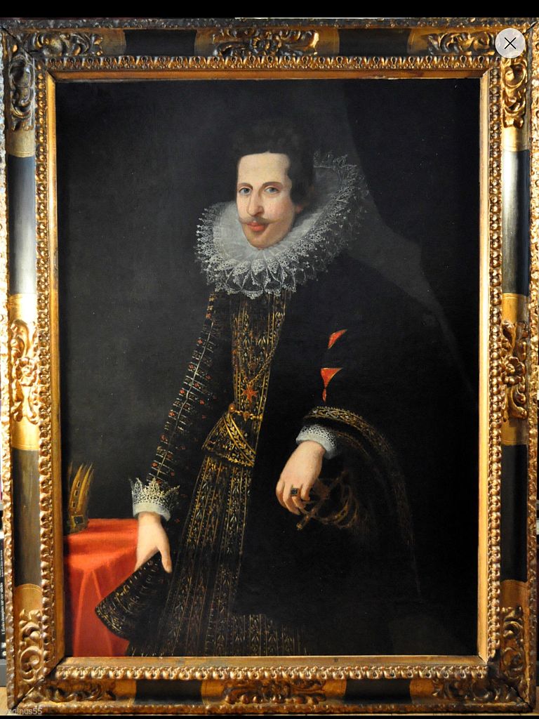 Portrait of Cosimo II de' Medici, Grand Duke of Tuscany, vintage artwork by Justus Sustermans, 12x8" (A4) Poster