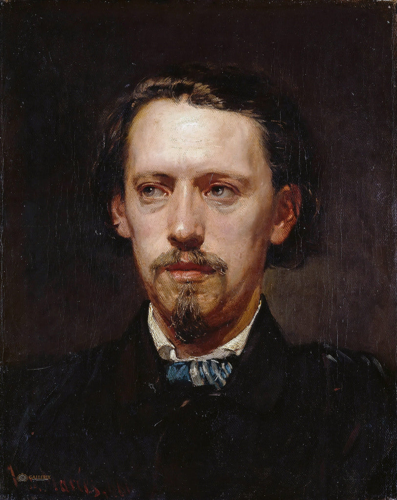 The Painter Heinrich Heger, vintage artwork by Hans von Marees, 12x8" (A4) Poster