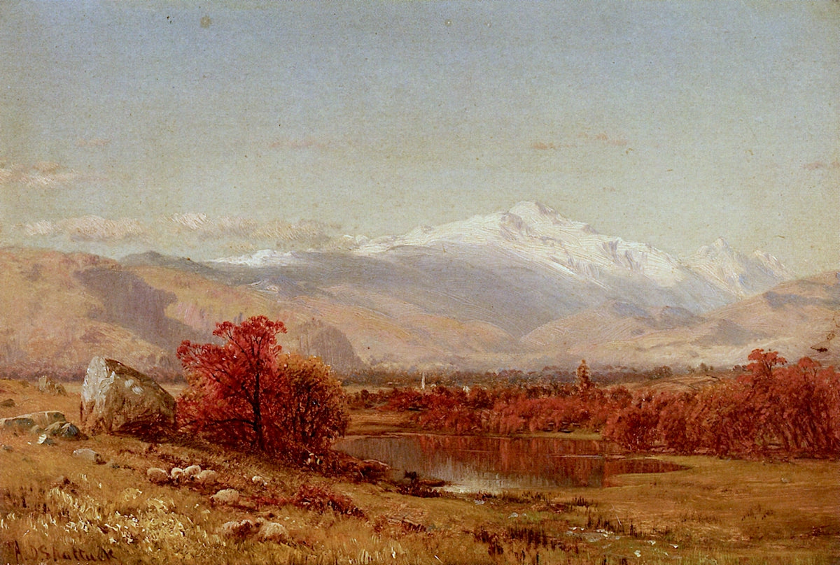 Mt. Washington, vintage artwork by Aaron Draper Shattuck, 12x8" (A4) Poster