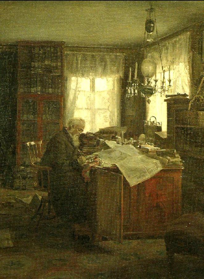 C.F. Ridderstad in His Study by Johan Krouthen,A3(16x12")Poster