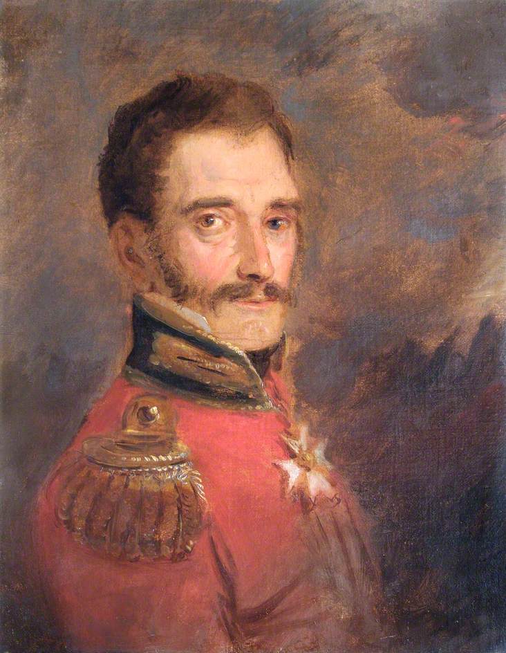 Lieutenant General Sir John Elley (d.1839), KCB, KCH, vintage artwork by Jan Willem Pieneman, 12x8" (A4) Poster