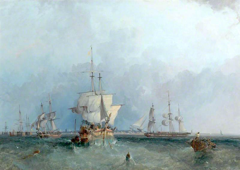 Off Yarmouth, vintage artwork by George Paul Chambers, Sr., A3 (16x12") Poster Print