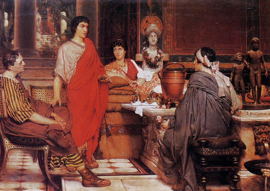 Catullus at Lesbia's, vintage artwork by Sir Lawrence Alma-Tadema, 12x8" (A4) Poster