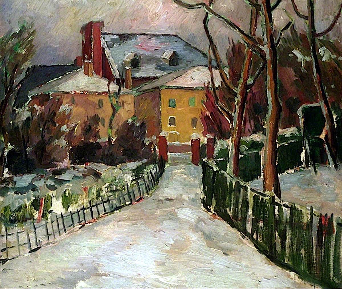 Landscape under Snow by Frederick James Porter,16x12(A3) Poster