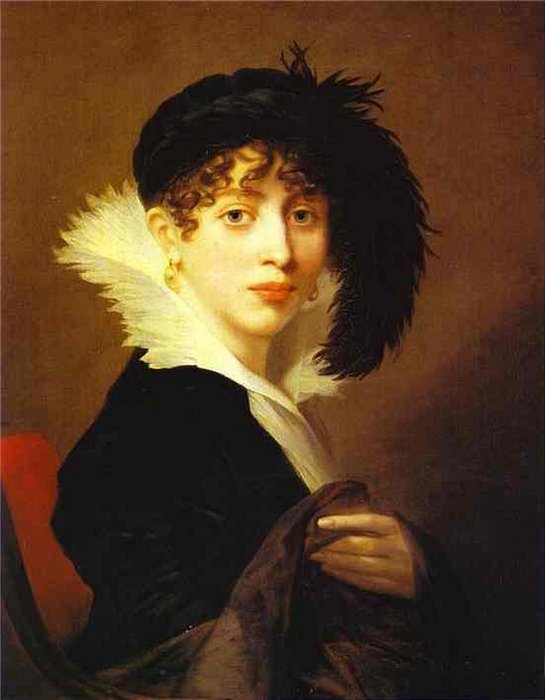Portrait of Countess Sophia Stroganoff, vintage artwork by Jean Laurent Mosnier, 12x8" (A4) Poster