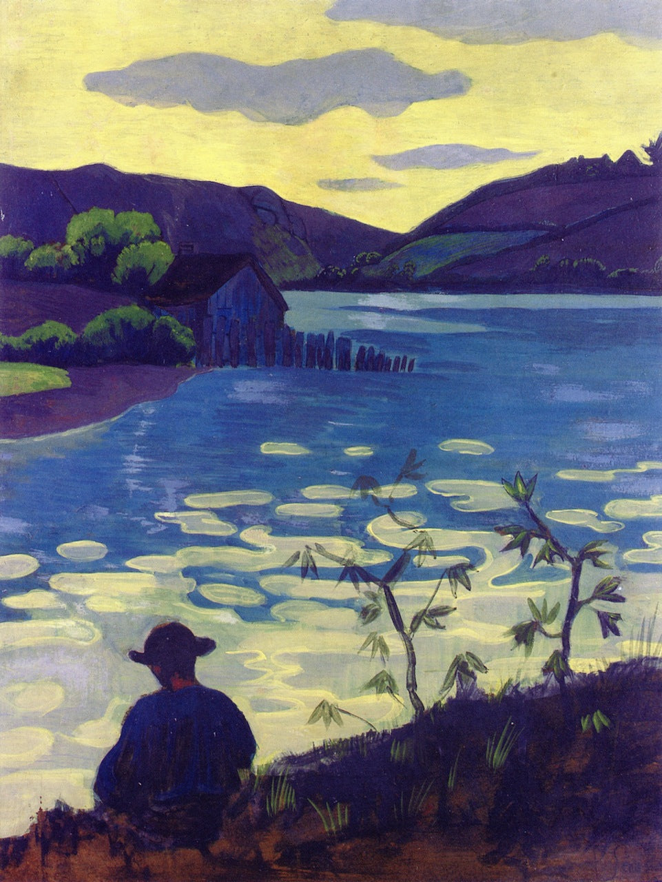 Fisherman by the Laïta, vintage artwork by Paul Serusier, 12x8" (A4) Poster